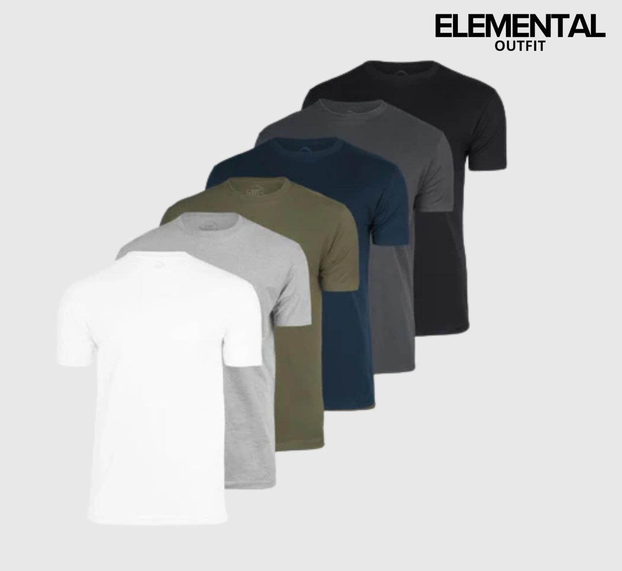 Pack 6+1 Gratis - Remeras Elementales Algodon 100% - Molderia Exclusiva