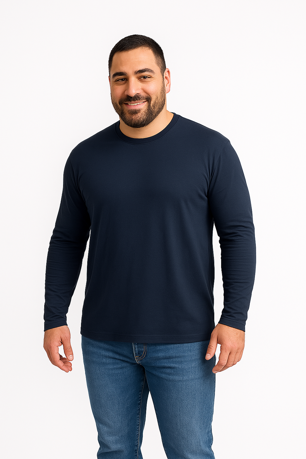 Remera Azul Petroleo Manga Larga