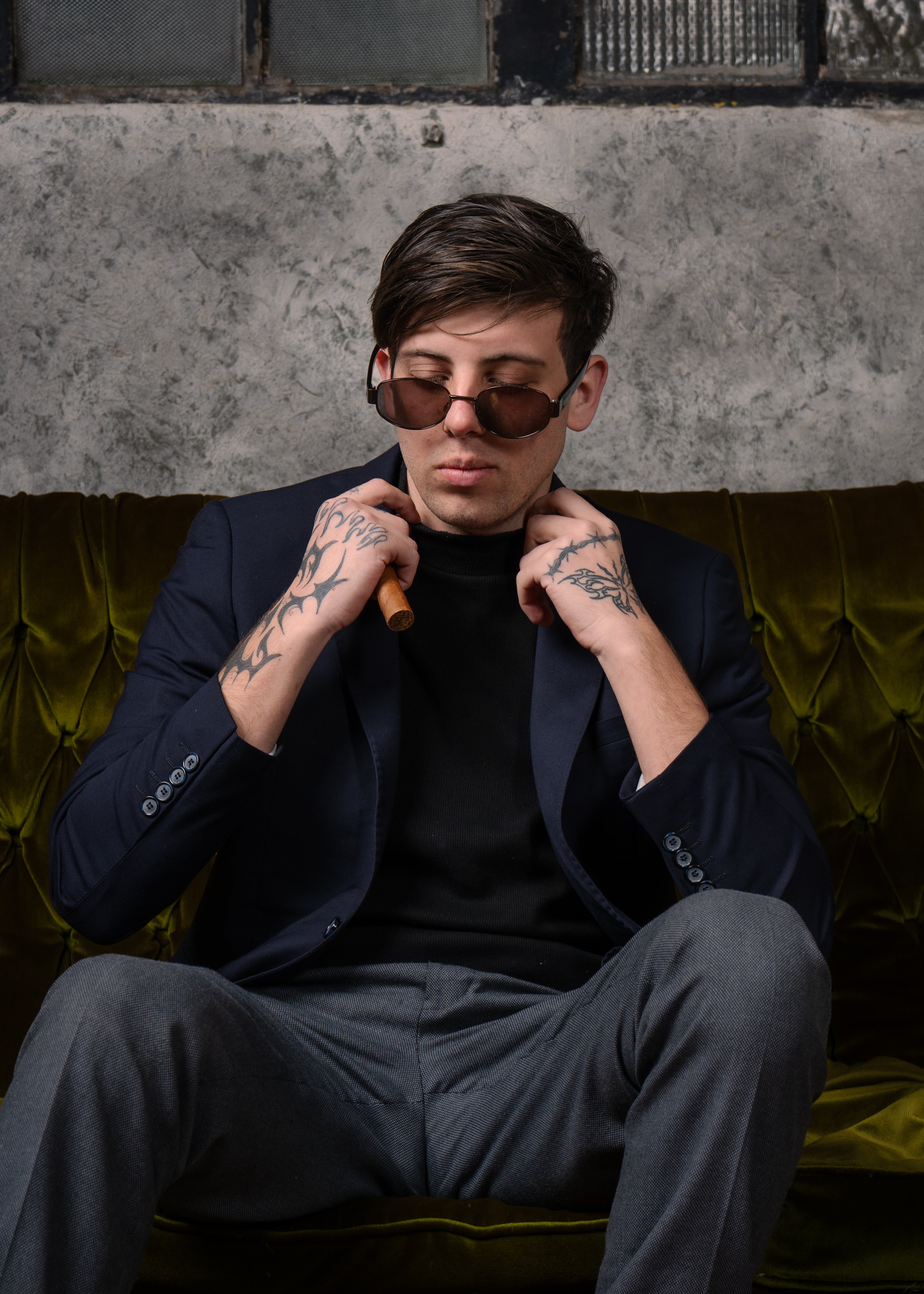 Polera Old Money – Cuello Alto, Manga Corta