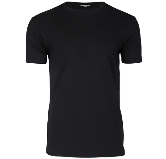 Remera Negra Elemental de Lujo - Molderia Exclusiva