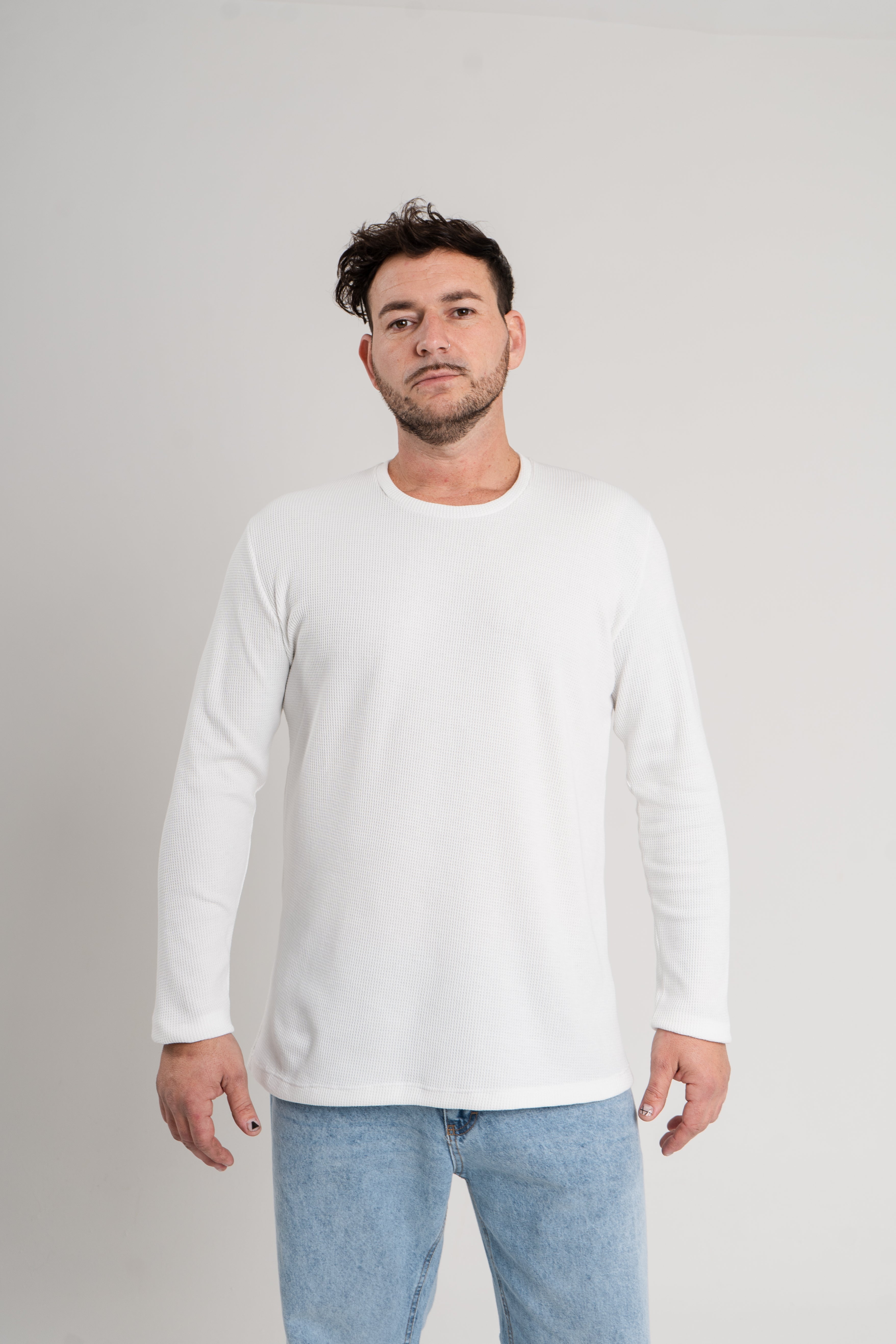Buzo Waffle Blanco